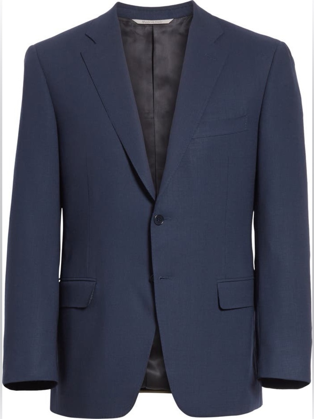 Canali Classic Fit Water Resistant Navy Wool Blazer 56EU/46US